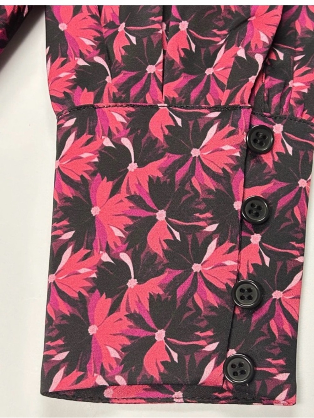 Ronny Kobo Collection Pink and Black High-Neck Keyhole Mini Dress - Picture 8 of 11